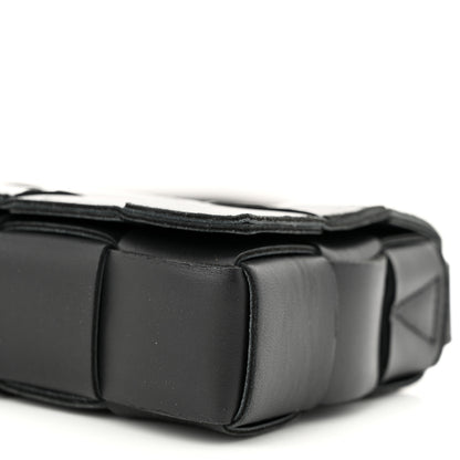 Bottega Veneta Lambskin Maxi Intreccio Small Cassette Crossbody Bag Black 10 of 10