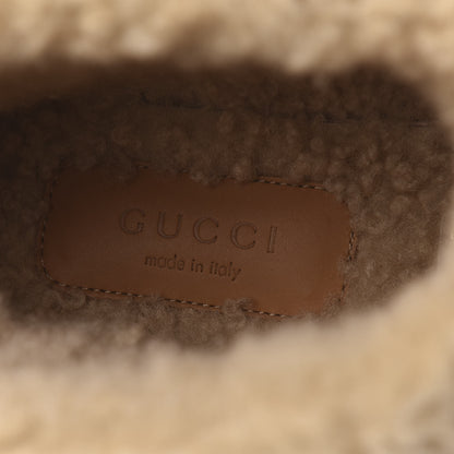 Gucci Canvas Wool Lame GG Monogram Womens Fria Horsebit Ankle Boots 38 Gardenia Silver Butterscotch 6 of 8