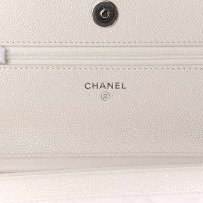 Chanel Caviar Quilted Wallet On Chain WOC White 8 of 12