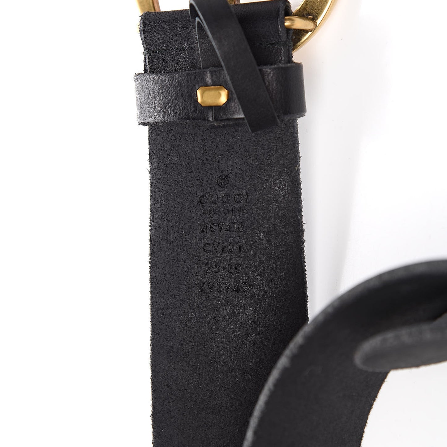 Faded Calfskin Double G 40mm Belt 75 30 Black