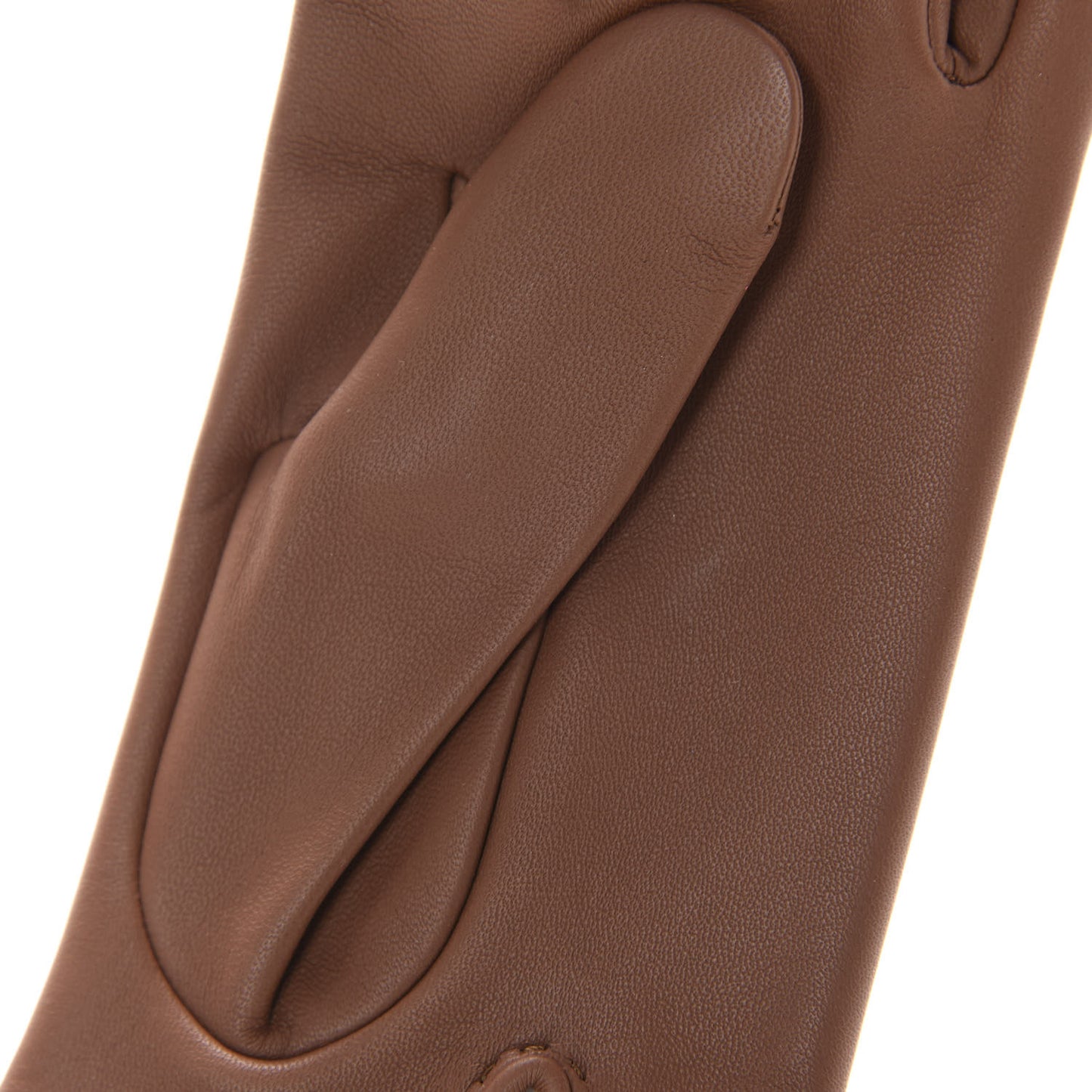 Glossy Lambskin Bastille Gloves 7 Cognac