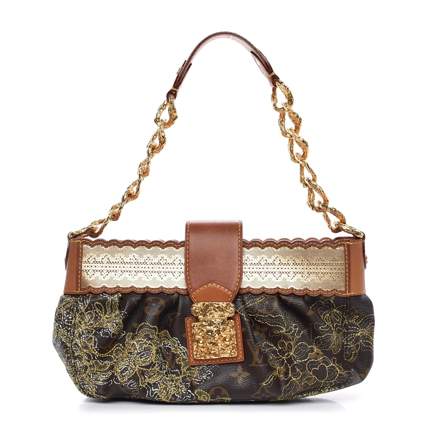 Louis Vuitton Monogram Dentelle Kirsten Gold 1 of 10