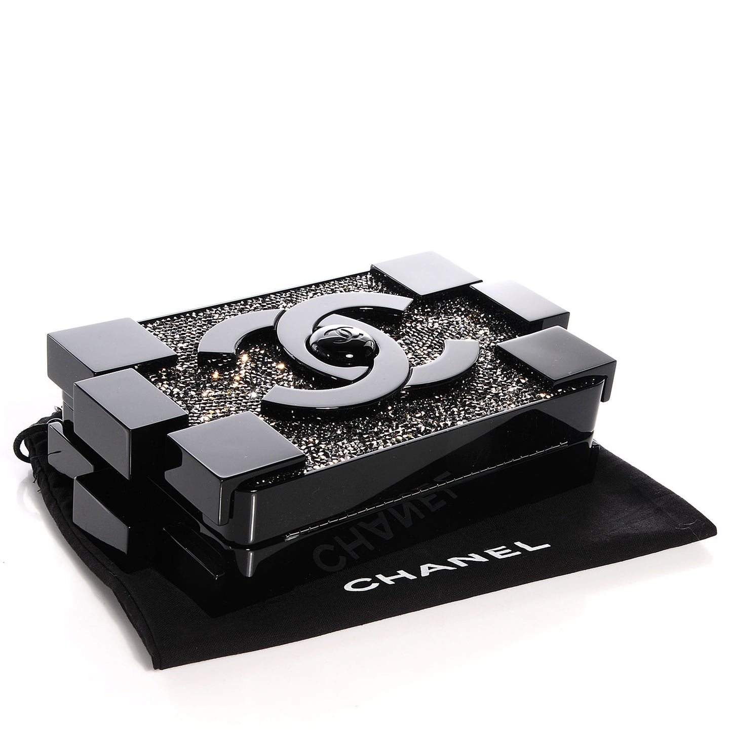 Crystals Lego Clutch Black
