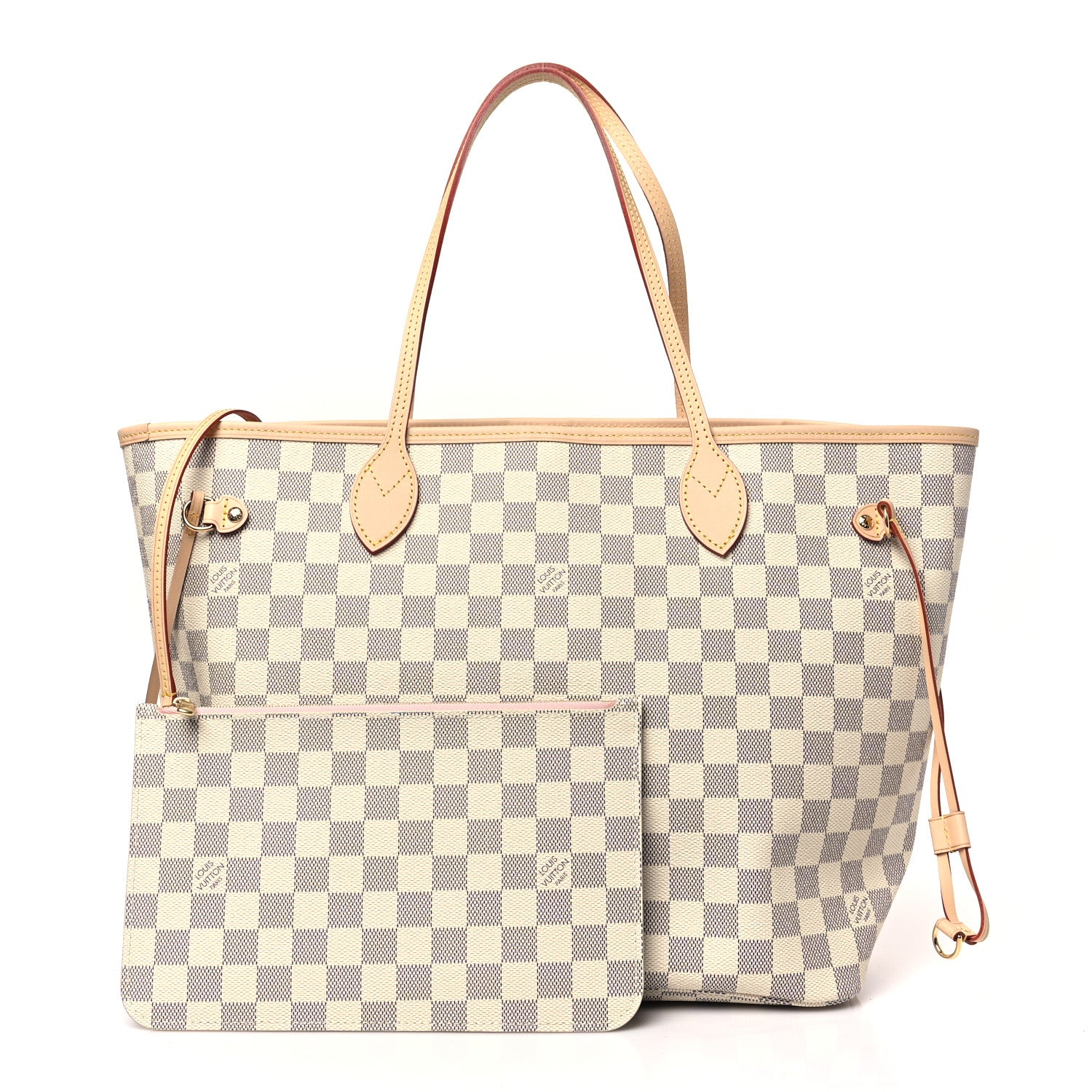 Louis Vuitton Damier Azur Neo Neverfull MM Rose Ballerine 1 of 10