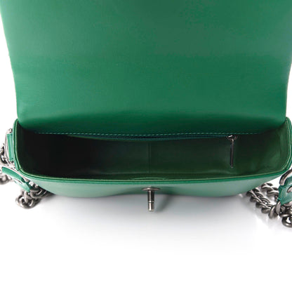 Chanel Calfskin Quilted Medium Rock My Shoulder Flap Green 5 of 10