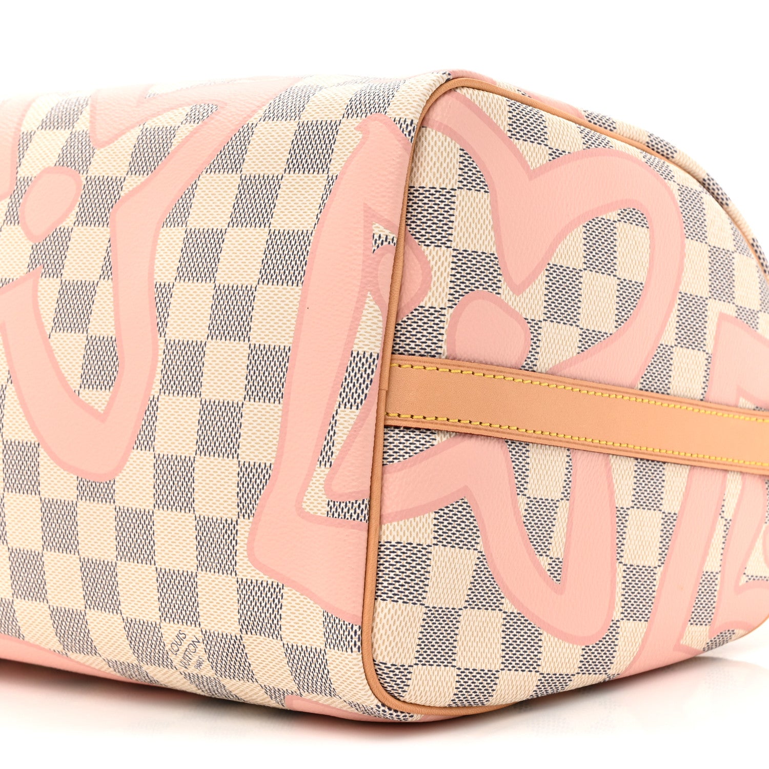 Louis Vuitton Damier Azur Tahitienne Speedy Bandouliere 30 Rose Ballerine 8 of 9