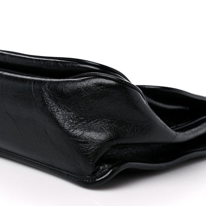 Saint Laurent Crinkled Calfskin Matelasse Monogram Medium Niki Chain Satchel Black 10 of 11