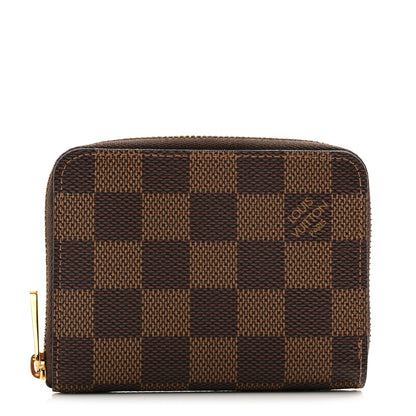 Louis Vuitton Damier Ebene Zippy Coin Purse Rose Ballerine 1 of 7