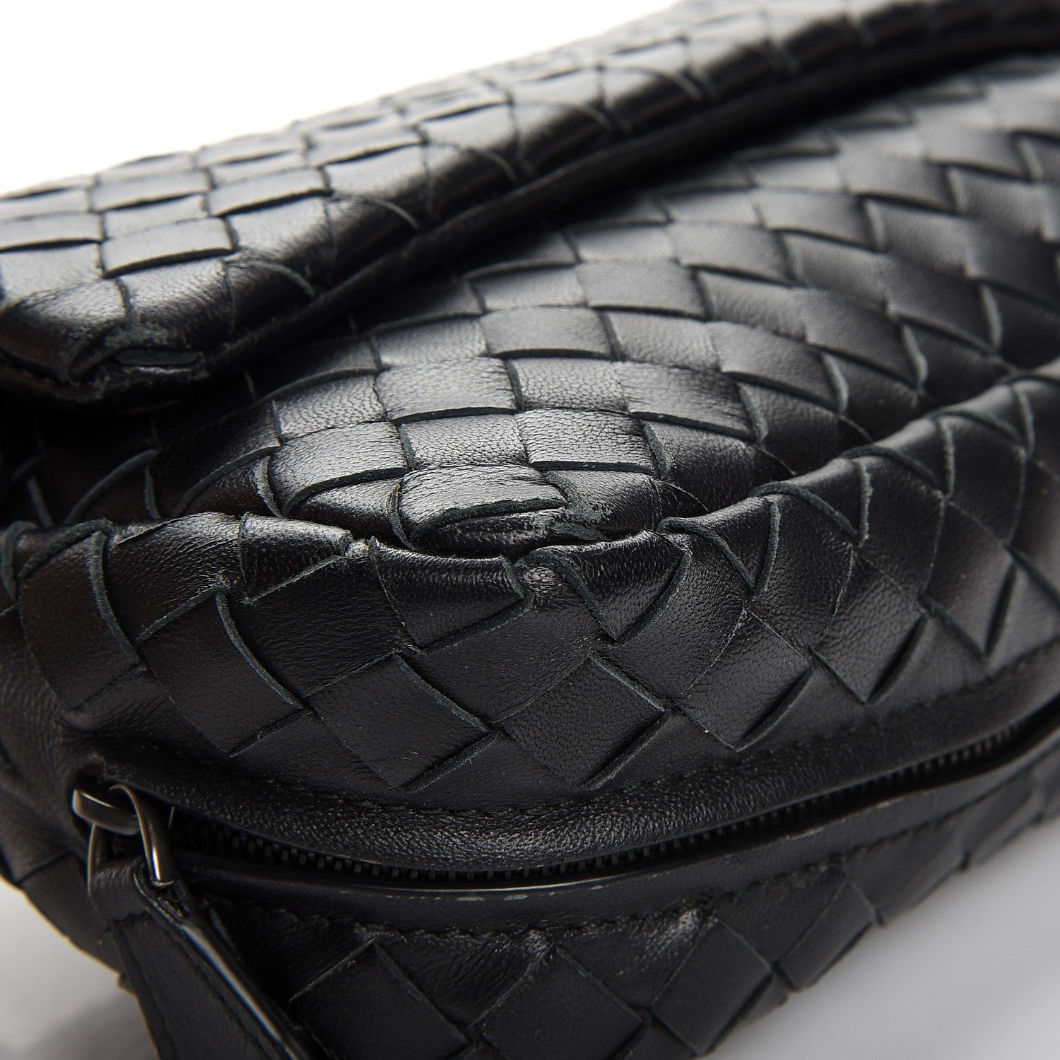 Bottega Veneta Nappa Intrecciato Mini Messenger Bag Nero Black 8 of 11