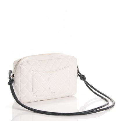 Chanel Calfskin Quilted Cambon Camera Case White 3 of 8