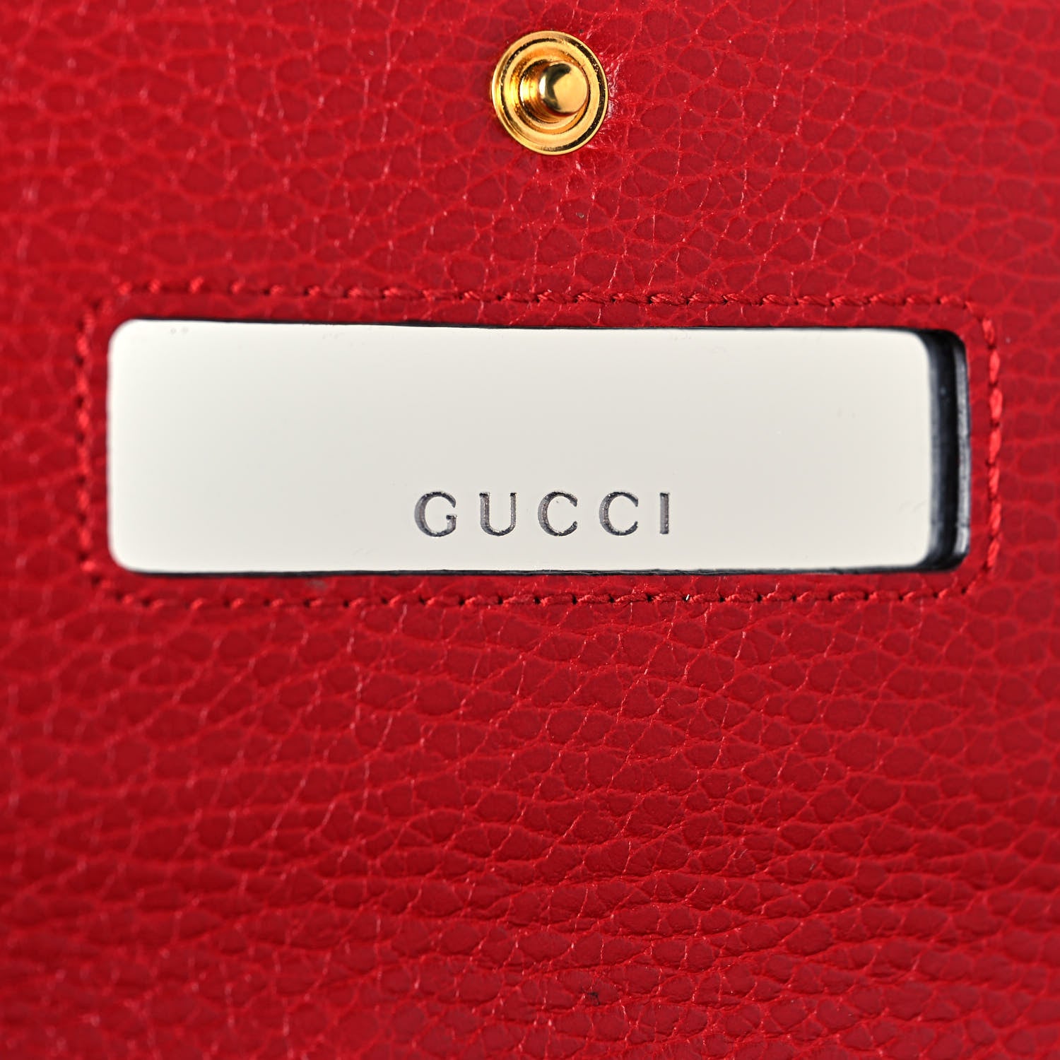 Gucci Dollar Calfskin Petite GG Marmont Wallet Chain Bag Hibiscus Red 6 of 13