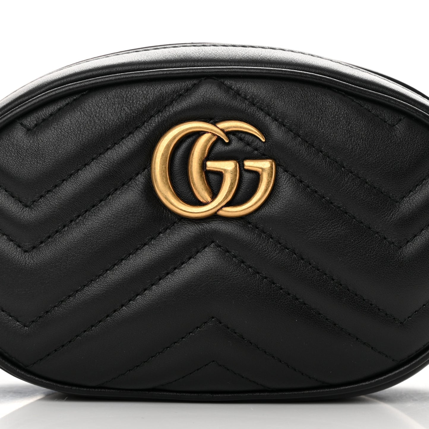 Calfskin Matelasse GG Marmont Belt Bag 75 30 Black