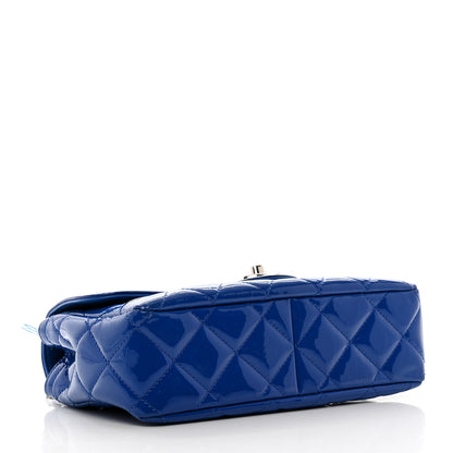 Chanel Patent Quilted Small Coco Shine Flap Blue 4 of 11