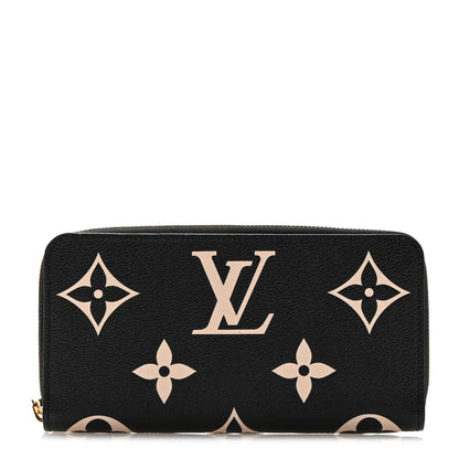 Louis Vuitton Empreinte Monogram Giant Zippy Wallet Black Beige 1 of 8