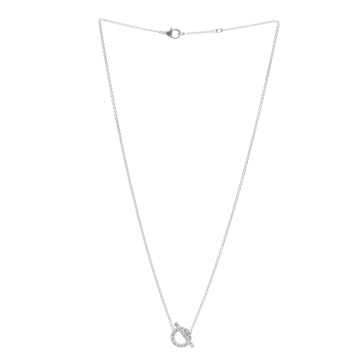 18K White Gold Diamond Finesse Pendant Necklace