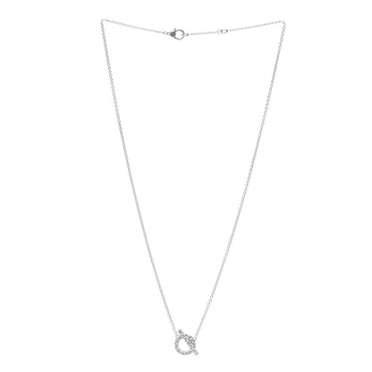 Hermes 18K White Gold Diamond Finesse Pendant Necklace 3 of 6