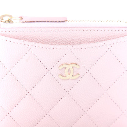 Chanel Caviar Quilted CC Zip Card Holder Light Pink 8 of 9