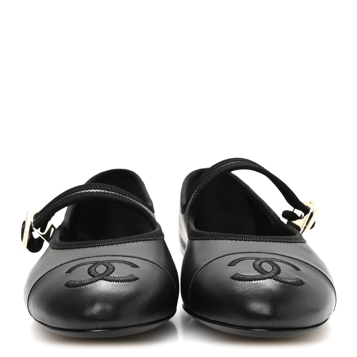 Chanel Lambskin Mary Jane Flats 40 Black 3 of 9