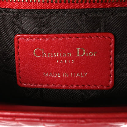 Christian Dior Lambskin Cannage Small Lucky Badges My Lady Dior Red 6 of 11