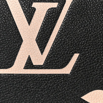 Louis Vuitton Empreinte Monogram Giant Speedy Bandouliere 25 Black Beige 7 of 9