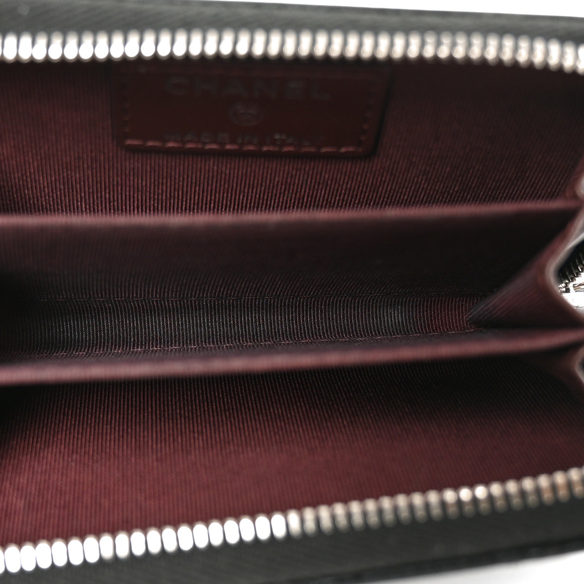 Caviar Quilted Zip Coin Purse Black