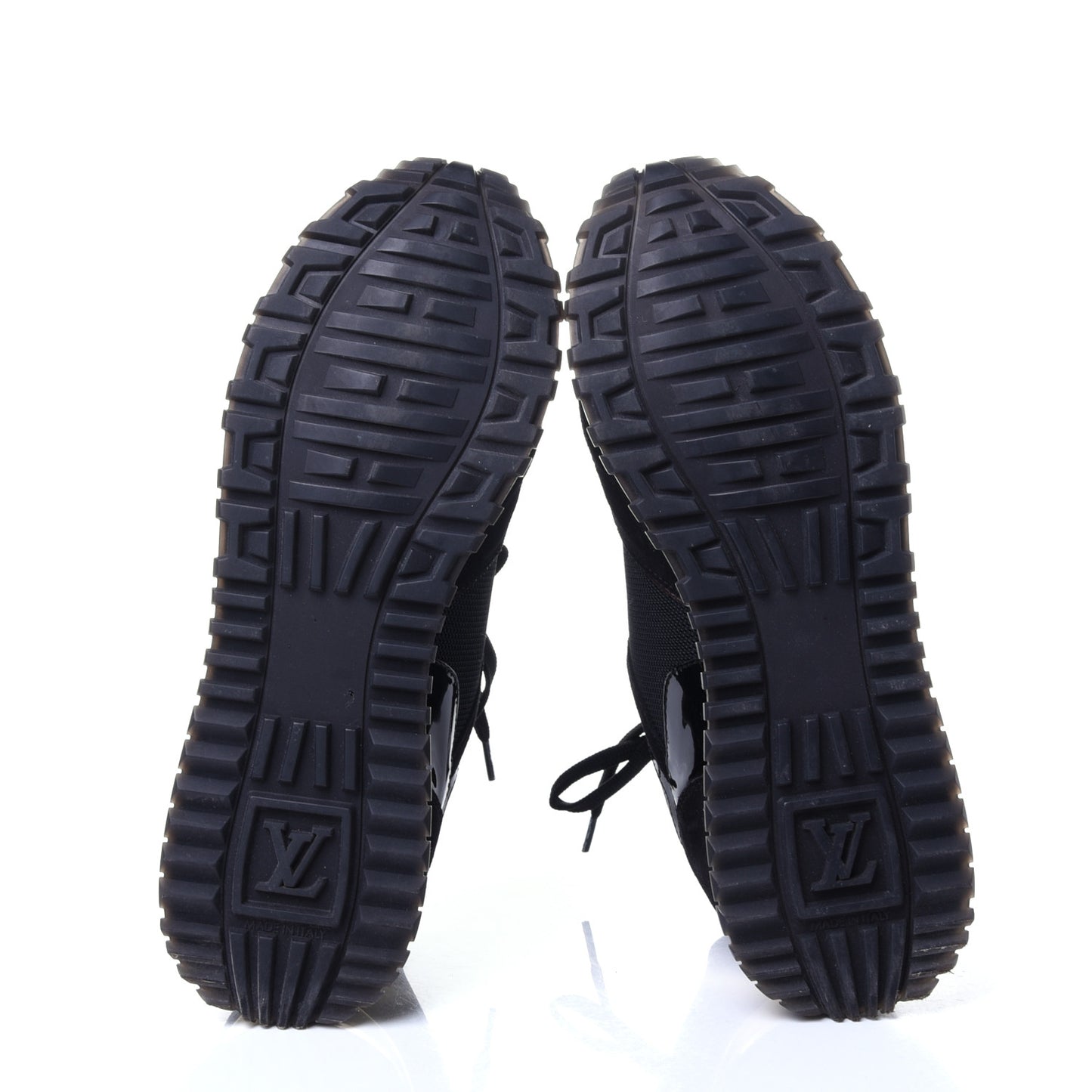 Suede Monogram Run Away Sneakers 37.5 Black