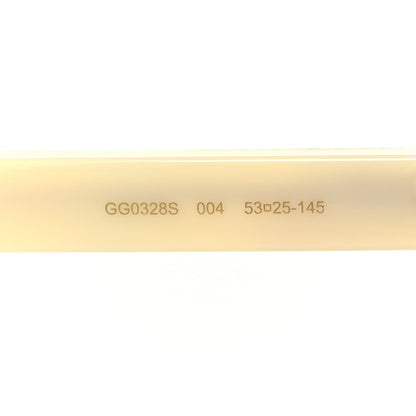 Gucci Square Frame Stripe Glitter GG0328S Sunglasses Ivory Multicolor 6 of 8