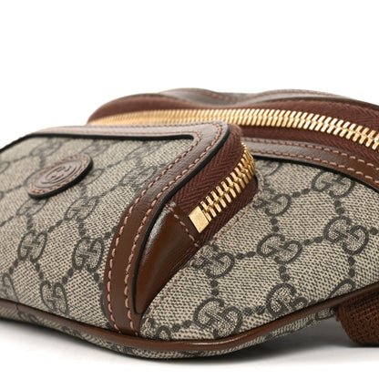 Gucci GG Supreme Monogram Textured Calfskin Retro Interlocking G Belt Bag Beige Ebony Brown Sugar 10 of 10