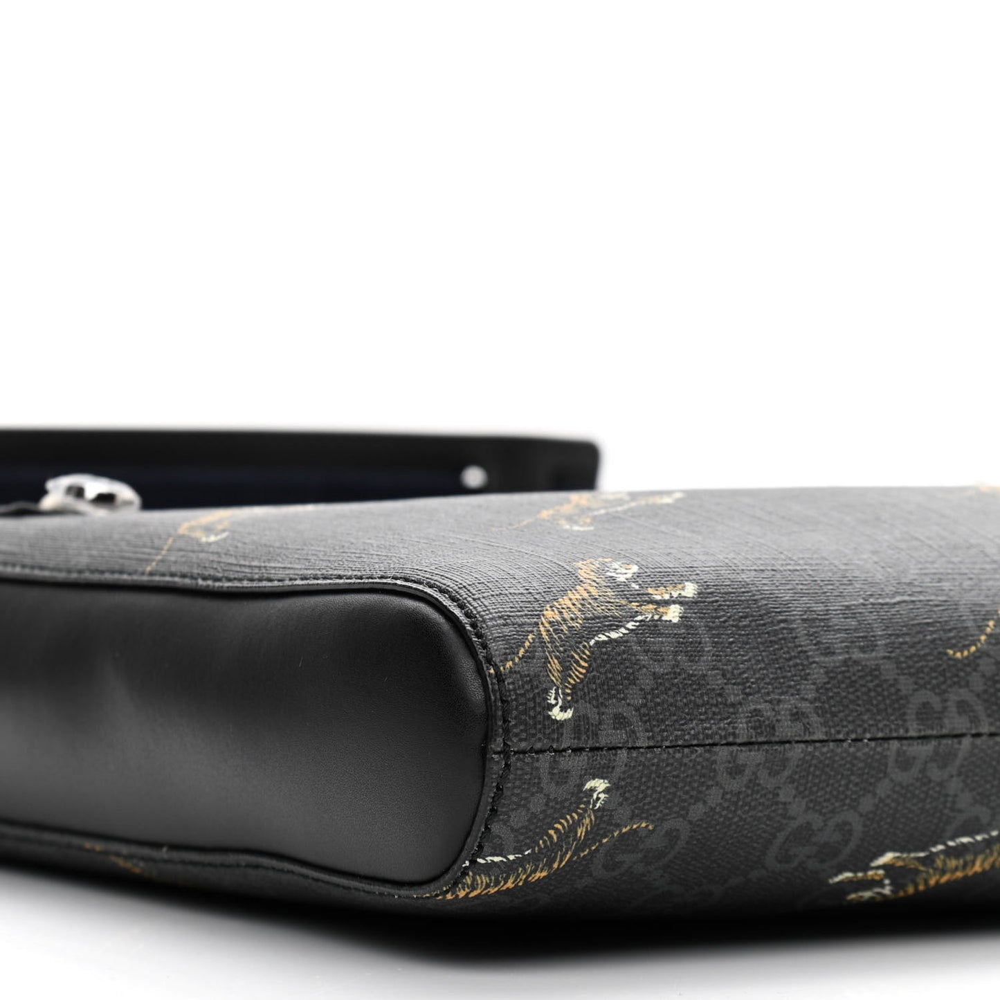 GG Supreme Monogram Tigers Web Messenger Bag Black Multicolor
