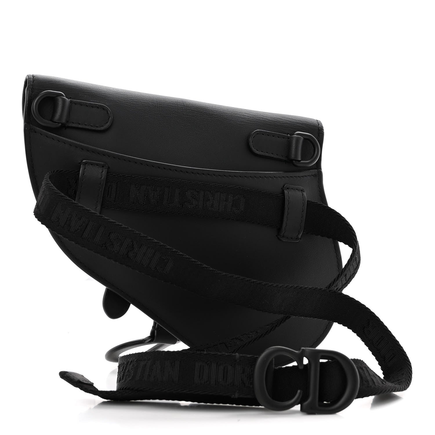 Christian Dior Ultra Matte Calfskin Saddle Belt Bag Black 3 of 10