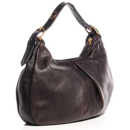 Burberry Leather Malika Hobo Dark Brown 3 of 8