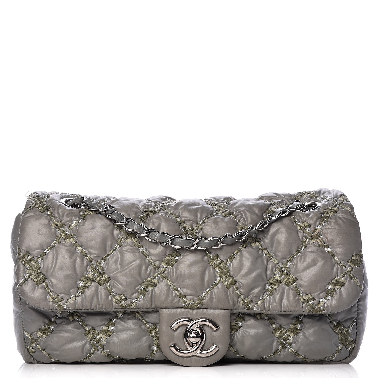 Chanel Nylon Quilted Medium Tweed on Stitch Bubble Green 1 of 17