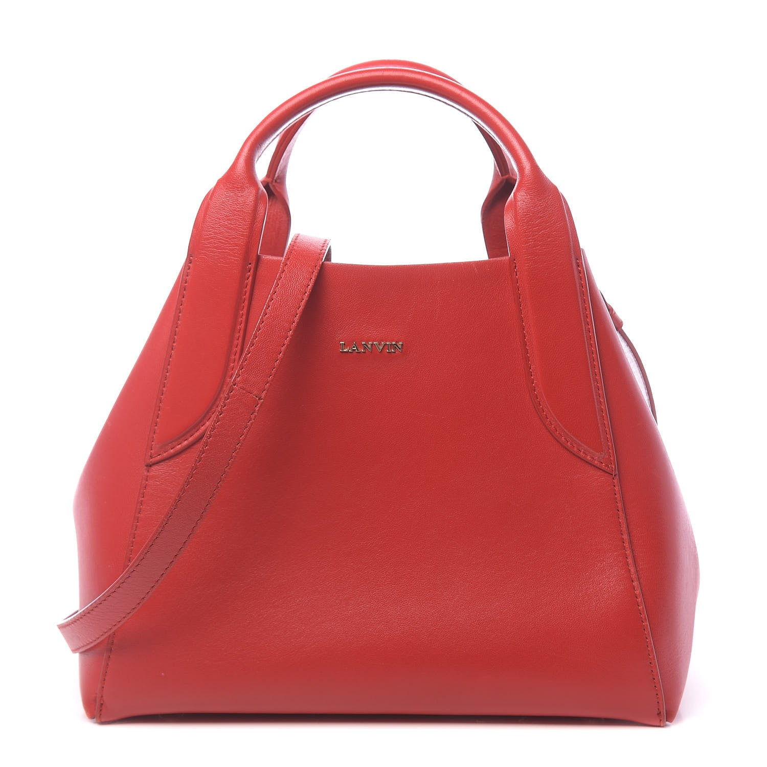 Lanvin Smooth Calfskin Mini Trapeze Red 1 of 13