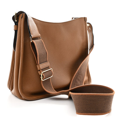 Prada Vitello Daino Soft Hobo Messenger Bag Caramel 3 of 9