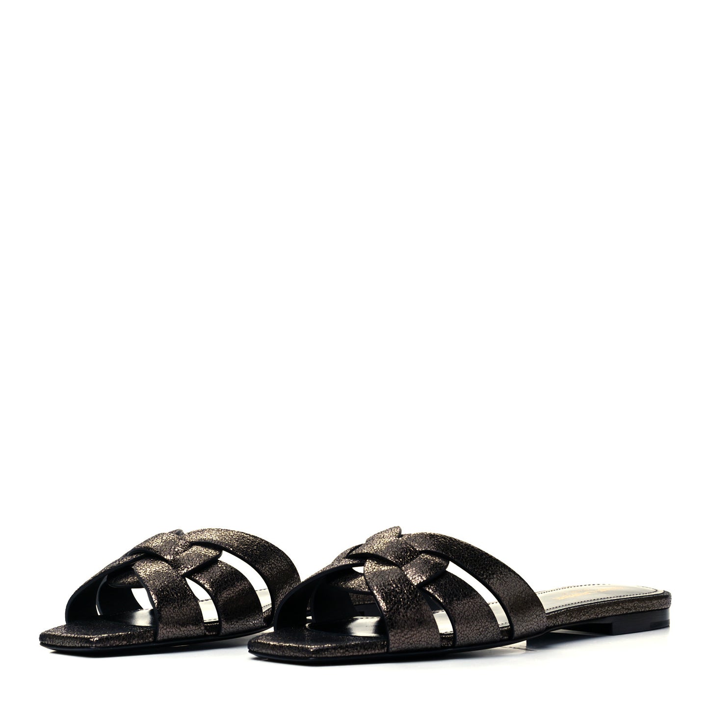 Evora Nu Pied 05 Slide Sandals 37 Black Gunmetal