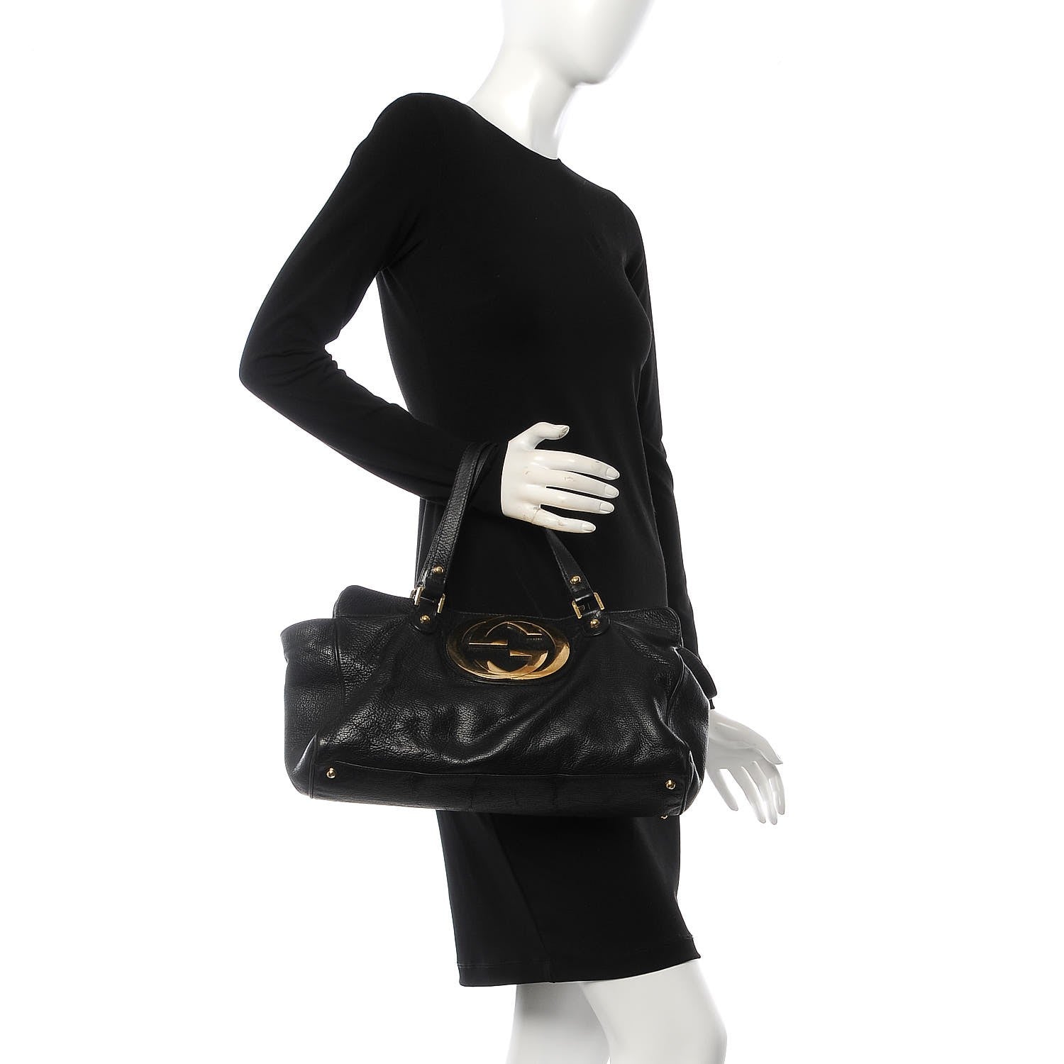 Gucci Calfskin Blondie Satchel Black 2 of 17