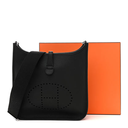 Hermes Taurillon Clemence EVELYNE III PM Black 11 of 11