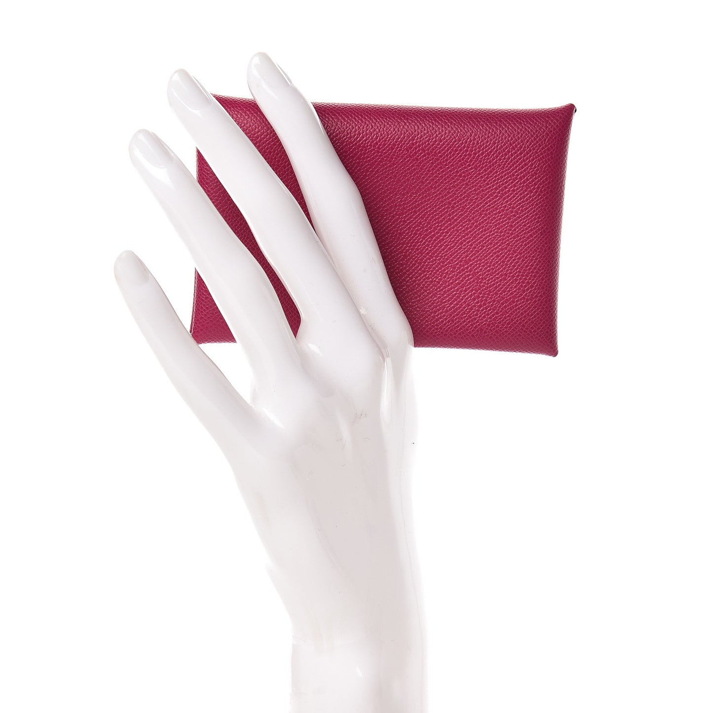 Grained Monsieur Calvi Card Case Rose Pourpe