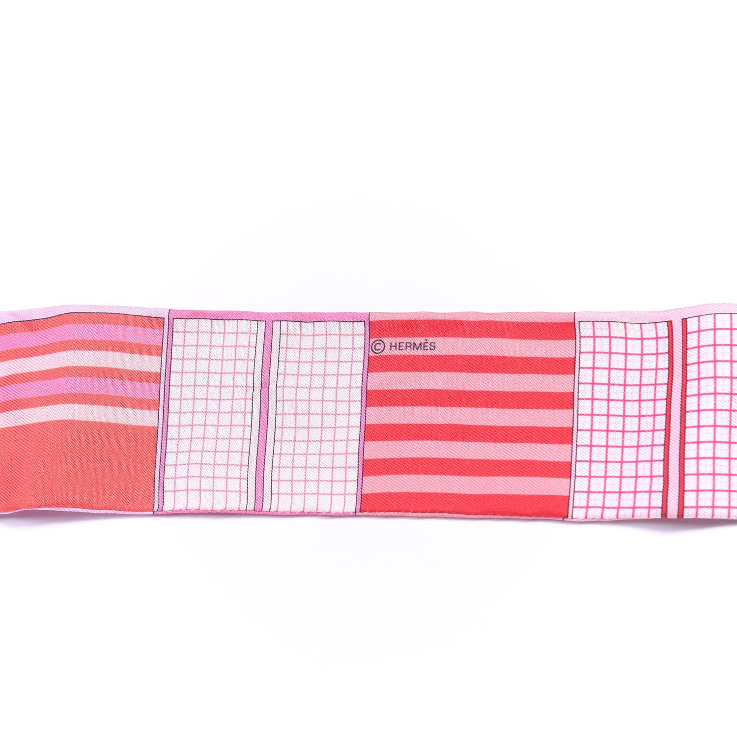 Hermes Silk Couvertures Nouvelles Twilly Rose Grenadine 4 of 4