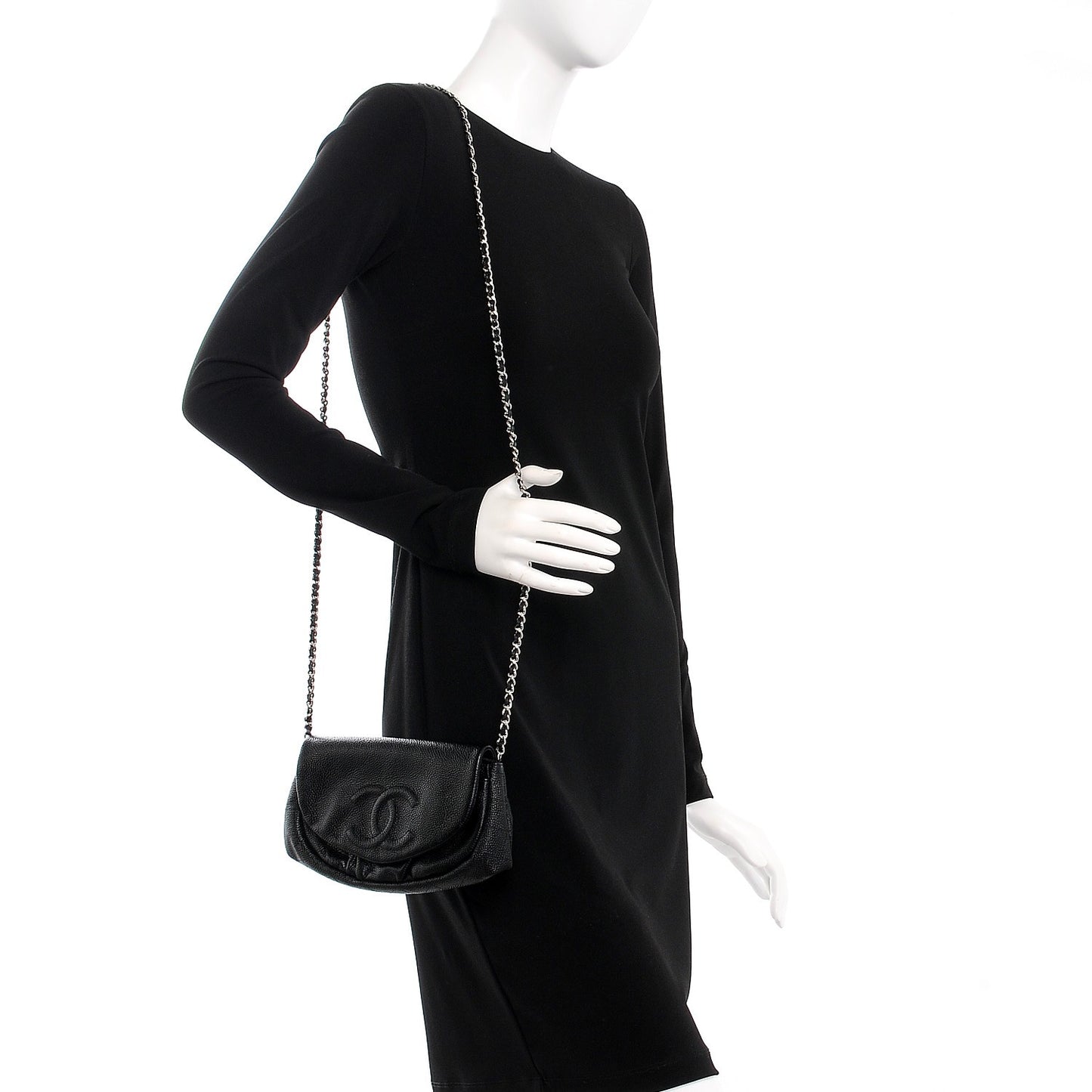 Caviar Half Moon Wallet On Chain WOC Black