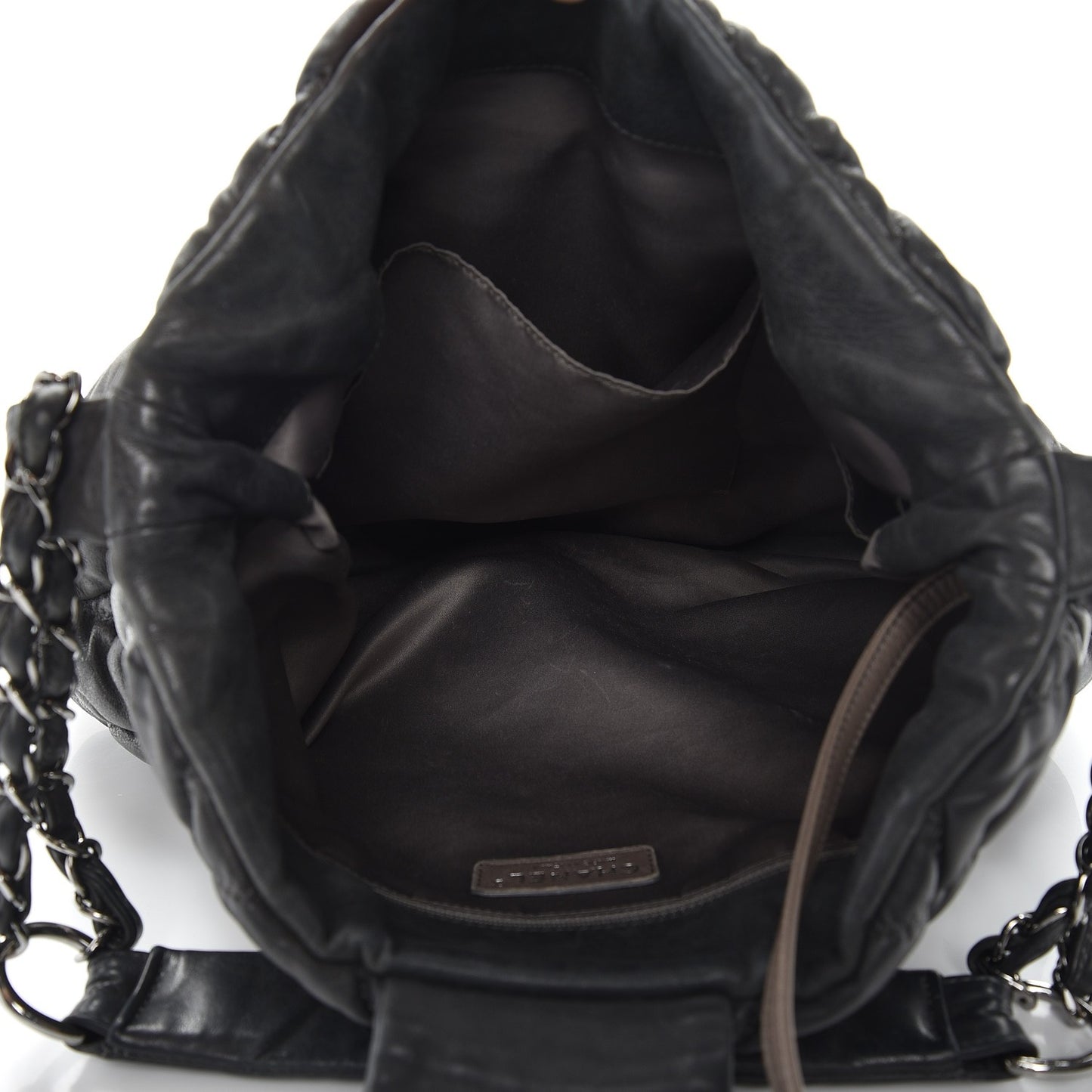 Calfskin Bubble Quilt Hobo Grey