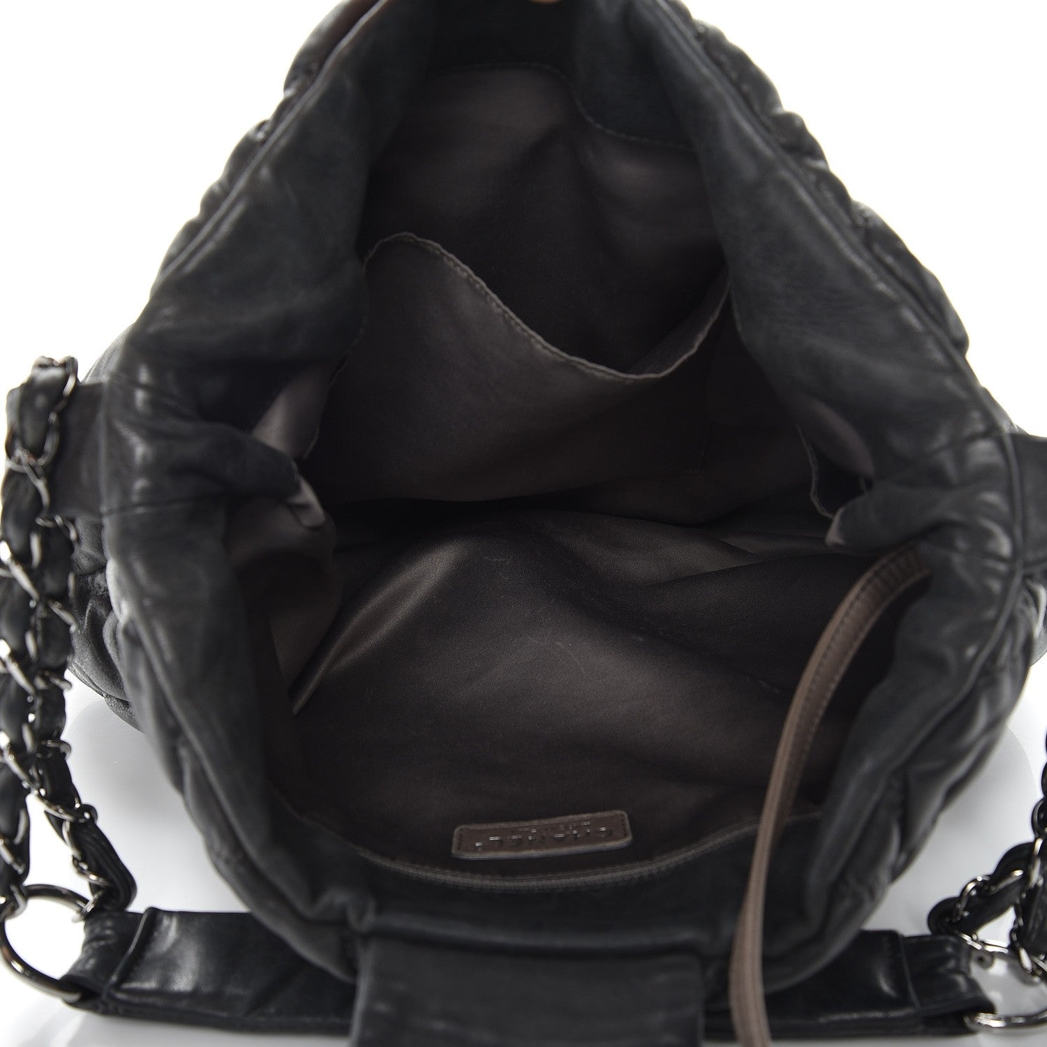 Chanel Calfskin Bubble Quilt Hobo Grey 6 of 7