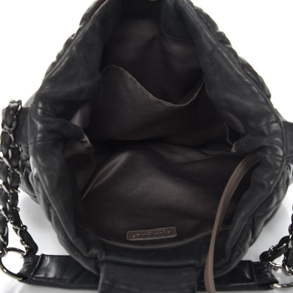 Chanel Calfskin Bubble Quilt Hobo Grey 6 of 7