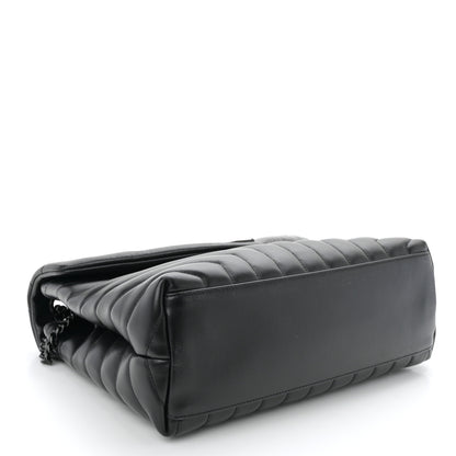 Saint Laurent Calfskin Y Quilted Monogram Monochrome Medium Loulou Chain Satchel Black 4 of 10