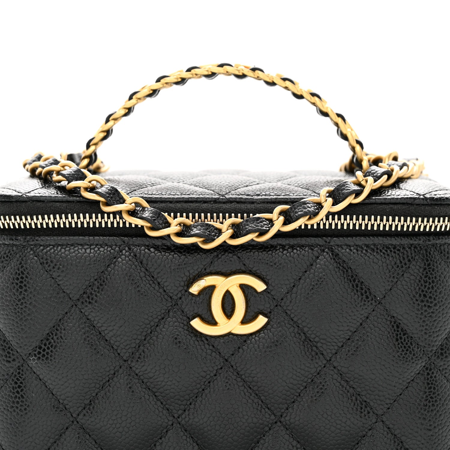 Chanel Shiny Caviar Quilted Pick Me Up Vanity Case Black 8 of 17