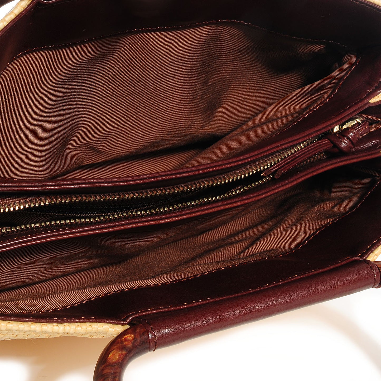 Woven Straw Raffia Wooden Handles Bag