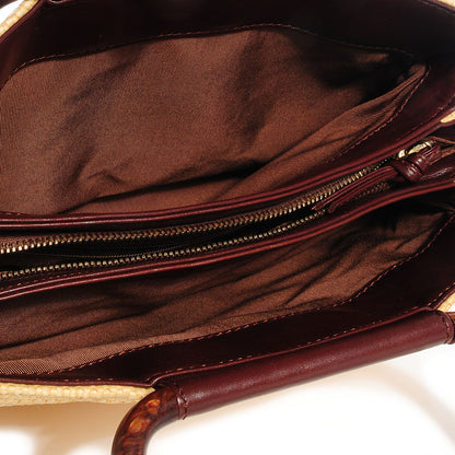 Chanel Woven Straw Raffia Wooden Handles Bag 5 of 7