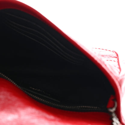 Saint Laurent Crinkled Calfskin Matelasse Monogram Niki Chain Wallet Rouge Eros 5 of 10