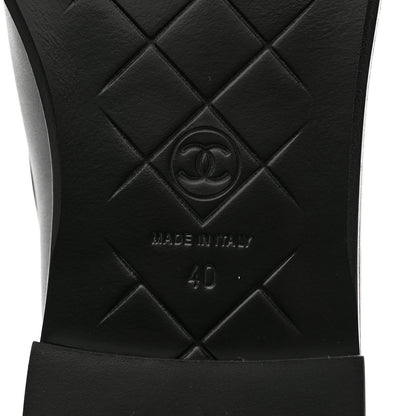 Chanel Lambskin Quilted CC Turnlock Loafers 40 Black 6 of 9