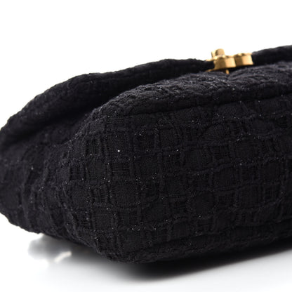 Chanel Tweed Quilted Large Chanel 19 Flap Black 6 of 11